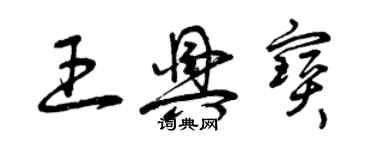 曾慶福王興寶草書個性簽名怎么寫