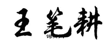 胡問遂王筆耕行書個性簽名怎么寫