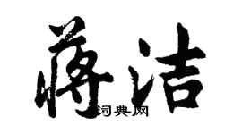 胡問遂蔣潔行書個性簽名怎么寫