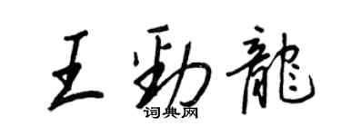 王正良王勁龍行書個性簽名怎么寫