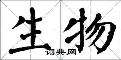 翁闓運生物楷書怎么寫