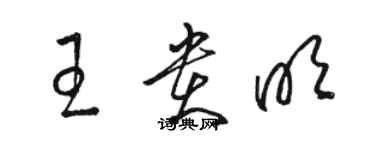 駱恆光王貴明草書個性簽名怎么寫