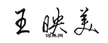 駱恆光王映美行書個性簽名怎么寫