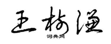 曾慶福王樹謙草書個性簽名怎么寫