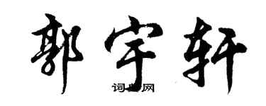 胡問遂郭宇軒行書個性簽名怎么寫