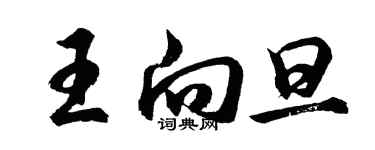 胡問遂王向旦行書個性簽名怎么寫