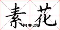 丁謙素花楷書怎么寫