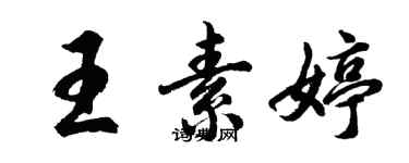 胡問遂王素婷行書個性簽名怎么寫