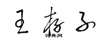 駱恆光王存子草書個性簽名怎么寫