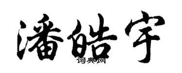 胡問遂潘皓宇行書個性簽名怎么寫