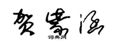 朱錫榮賀紫涵草書個性簽名怎么寫