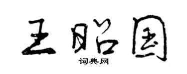 曾慶福王昭國行書個性簽名怎么寫