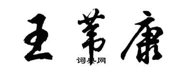 胡問遂王葦康行書個性簽名怎么寫