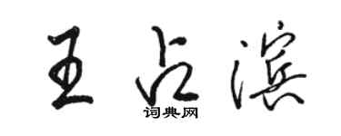 駱恆光王占濱行書個性簽名怎么寫