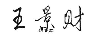 駱恆光王景財行書個性簽名怎么寫