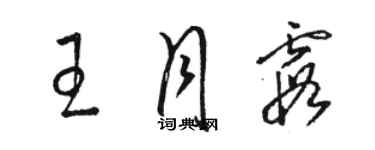 駱恆光王月霞草書個性簽名怎么寫