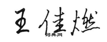 駱恆光王佳燃行書個性簽名怎么寫