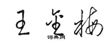 駱恆光王金梅草書個性簽名怎么寫