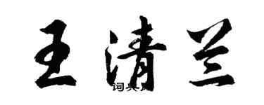 胡問遂王清蘭行書個性簽名怎么寫