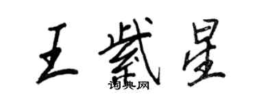 王正良王紫星行書個性簽名怎么寫