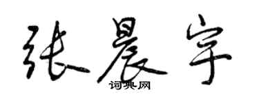 曾慶福張晨宇行書個性簽名怎么寫