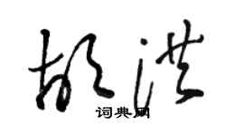 駱恆光胡洪草書個性簽名怎么寫