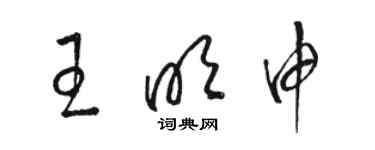 駱恆光王明申草書個性簽名怎么寫