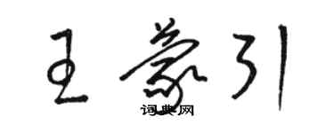 駱恆光王蒙引草書個性簽名怎么寫