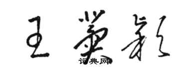 駱恆光王冀穎草書個性簽名怎么寫