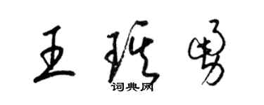 梁錦英王琪勇草書個性簽名怎么寫