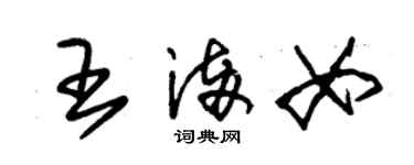 朱錫榮王滿女草書個性簽名怎么寫