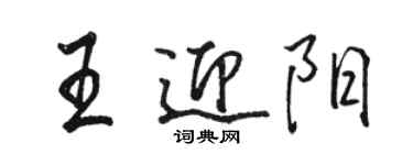 駱恆光王迎陽行書個性簽名怎么寫