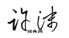 駱恆光許沫草書個性簽名怎么寫