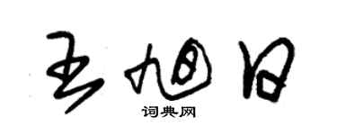 朱錫榮王旭日草書個性簽名怎么寫