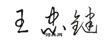 駱恆光王忠鍵草書個性簽名怎么寫