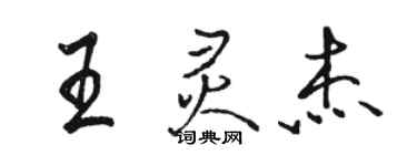駱恆光王靈傑行書個性簽名怎么寫