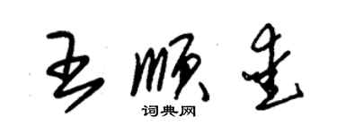 朱錫榮王順愛草書個性簽名怎么寫