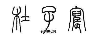 陳墨杜子宸篆書個性簽名怎么寫