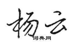 駱恆光楊雲行書個性簽名怎么寫