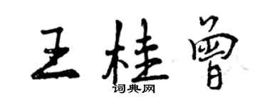 曾慶福王桂曾行書個性簽名怎么寫