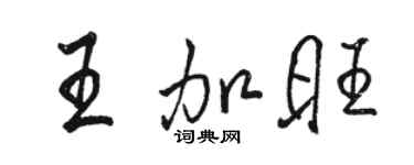 駱恆光王加旺行書個性簽名怎么寫