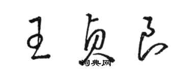 駱恆光王貞良草書個性簽名怎么寫