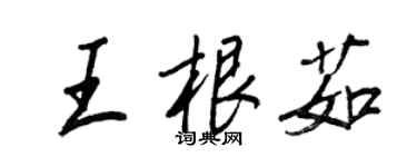 王正良王根茹行書個性簽名怎么寫