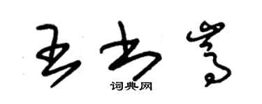 朱錫榮王書嵩草書個性簽名怎么寫
