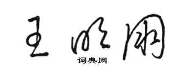 駱恆光王明朋草書個性簽名怎么寫