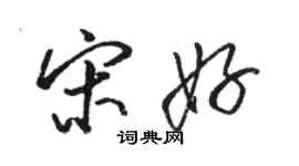 駱恆光宋好行書個性簽名怎么寫