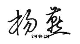 駱恆光楊燕草書個性簽名怎么寫
