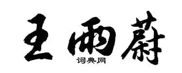 胡問遂王雨蔚行書個性簽名怎么寫