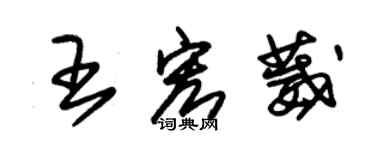 朱錫榮王宏葳草書個性簽名怎么寫