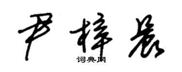 朱錫榮尹梓晨草書個性簽名怎么寫